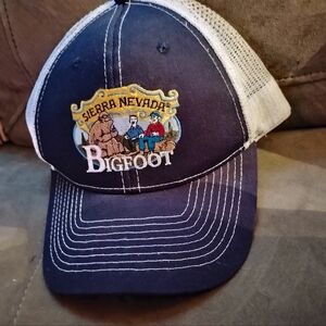Sierra Nevada Brewery BIGFOOT Ale Snapback Trucker Hat Cap Navy Blue White Style